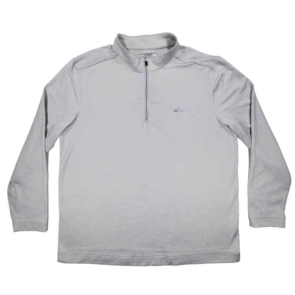 Greg Norman Men's XL 1/4 Zip Pullover Gray Long Sleeve Performance Shirt